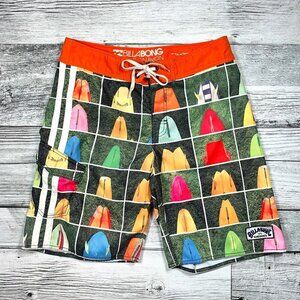 Billabong Surf Swim Board Shorts Donavon Collection Surfboard Print